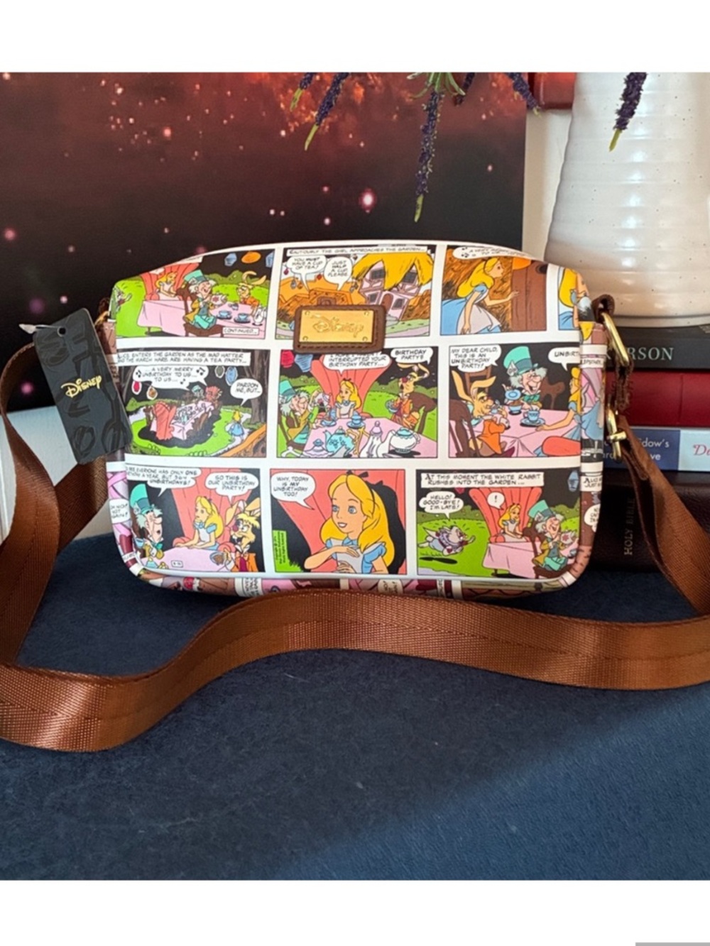 Alice in Wonderland Comic Crossbody
